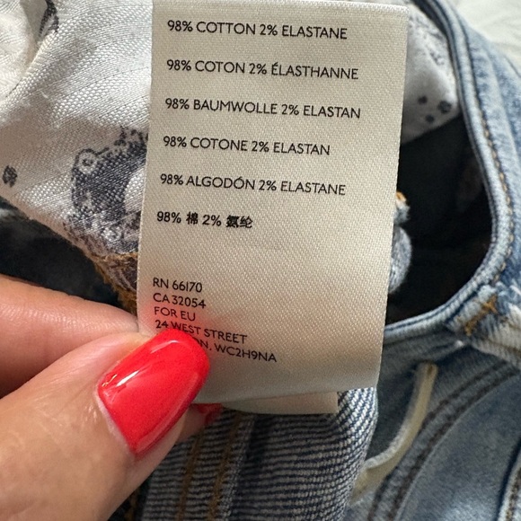 Anthropologie Pilcro Patchwork Distressed Blue Jean Shorts. Slim Boyfriend. 29 - Picture 13 of 14